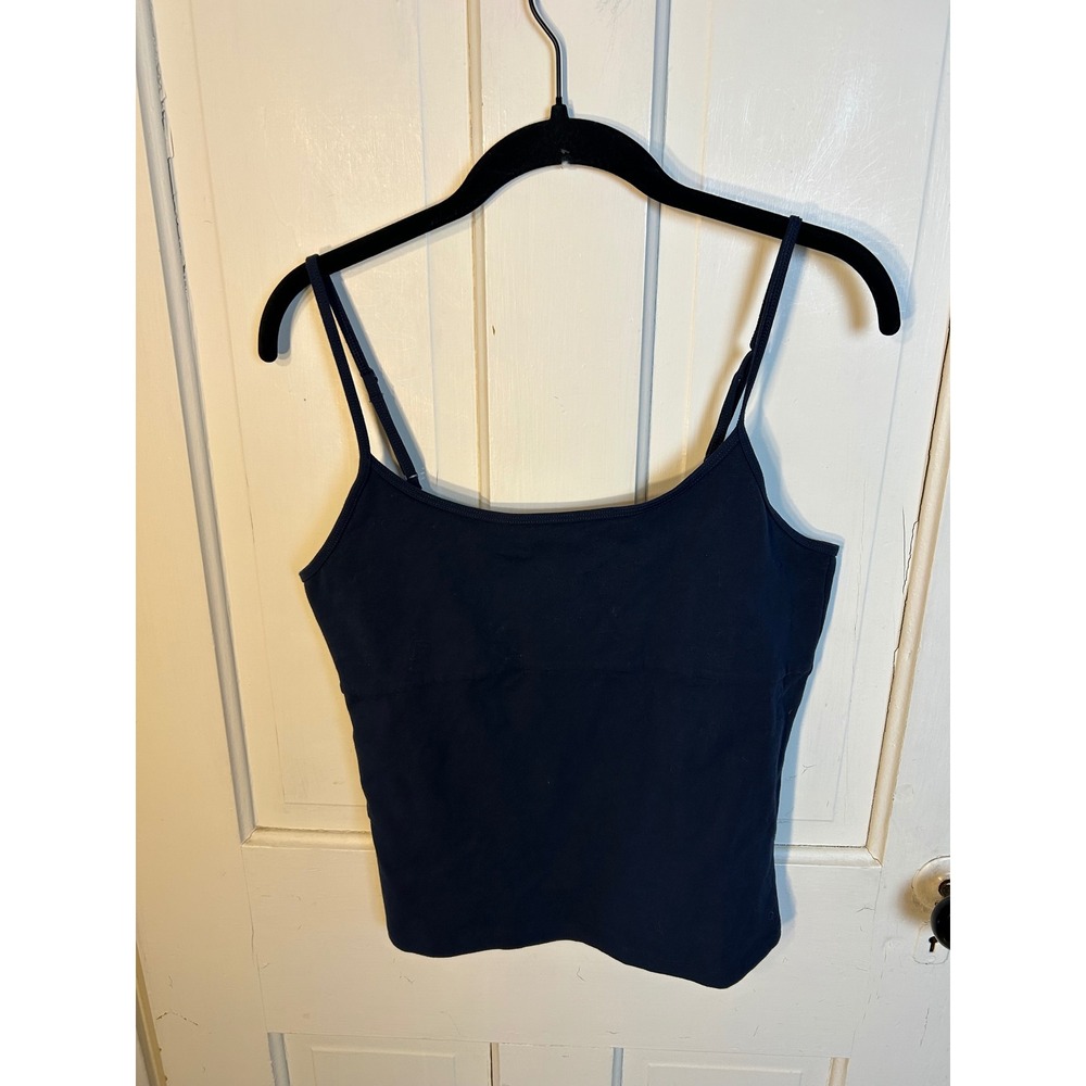 Sunday‎ Best Aritzia Navy Blue Cotton Stretch Camisole Tank Top Large 126572